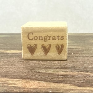 Sello de goma "Felicidades Corazón" USADO Ver todas las fotos