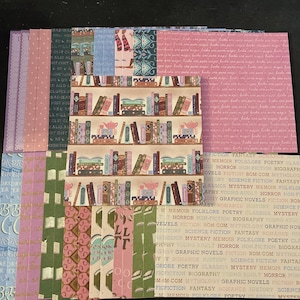 Conjunto de 34 quadrados de 6" Livro Lote Papel Cartão Mistura de texturas e pesos 0208K