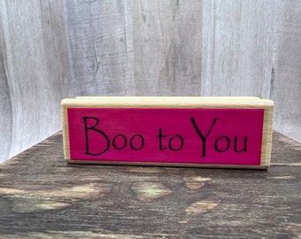 Boo To You Halloween Rubber Stamp Used View All Photos