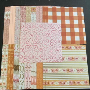 Set mit 34 6-Zoll-Quadraten Herbst Verschiedenes Thema Lot Papier Karton Mischung aus Texturen und Gewichten 0306K