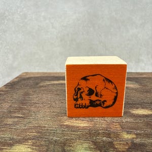 Skull Halloween Rubber Stamp NEW View All Photos