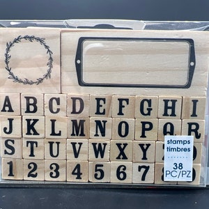 Alphabet and Number Rubber stamp Set New View All Photos Monenta