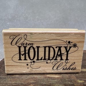 Warme vakantiewensen GEBRUIKT Stempel Kerststempel Inkadinkado