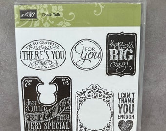 Chalk Talk NEW Cling Stamp Set View All Photos Stampin Up