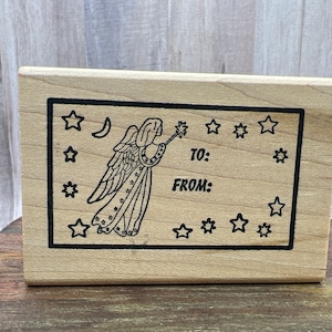 Angel To From Used Rubber Stamp View all photos The Stamping Bug