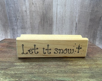 Let it snow Rubber Stamp Used View Photos Great Impressions D242