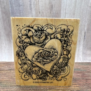 Ornate Heart Rubber Stamp Used stamp View all photos