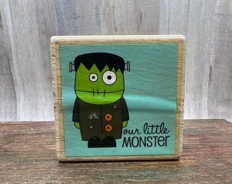 Our little monster Halloween Rubber Stamp Used View all Photos