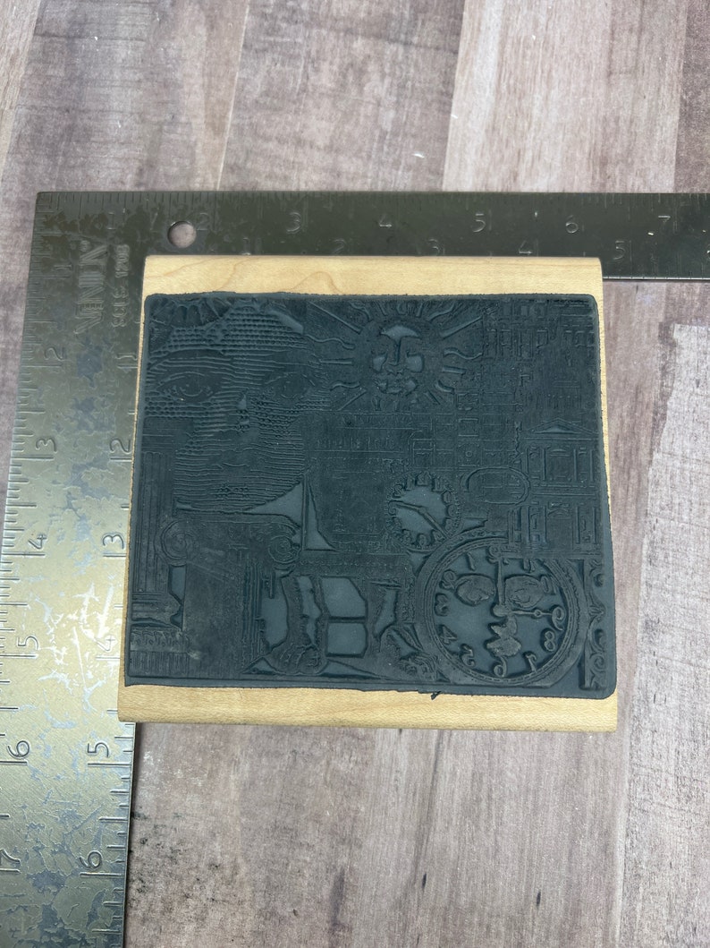 Time Collage Rubber Stamp Used View All Photos Stamp Oasis Etsy Canada