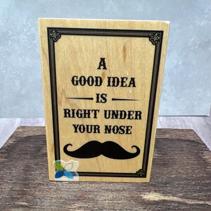 Een goed idee ligt voor de hand Rubberstempel gebruikt Bekijk alle foto's Momenta