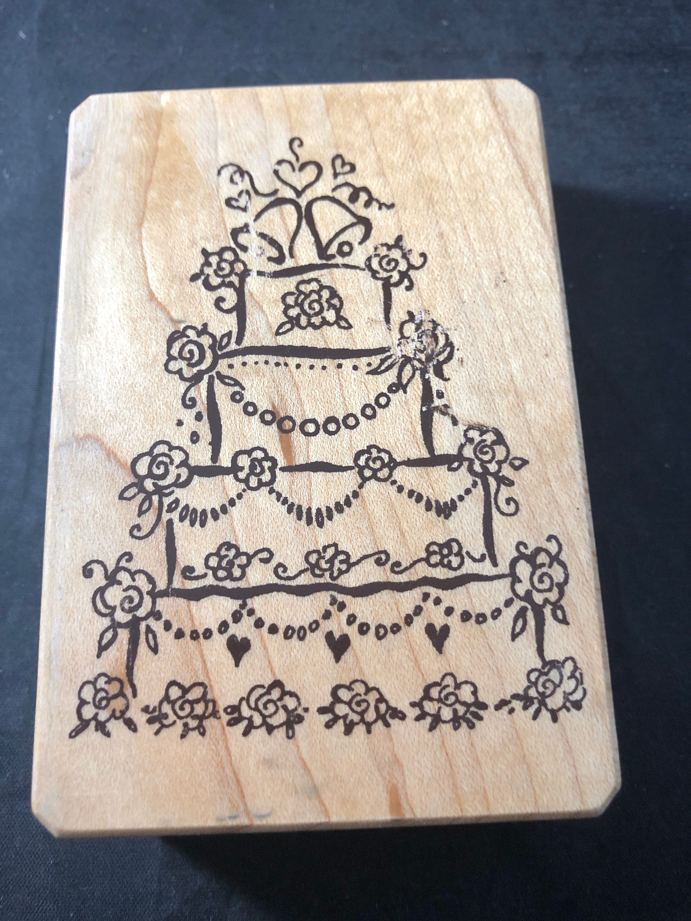 Wedding Cake Rubber Stamp Used View All Photos Etsy
