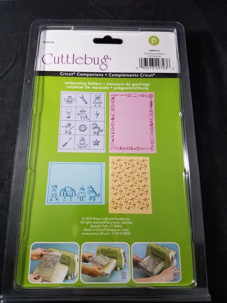 Robotz Cuttlebug Embossing Folder Set of 4 Etsy