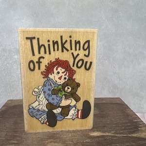 Pensando en ti Raggedy Ann y Raggedy Andy USADO Sello de goma Ver todas las fotos Stampabilities