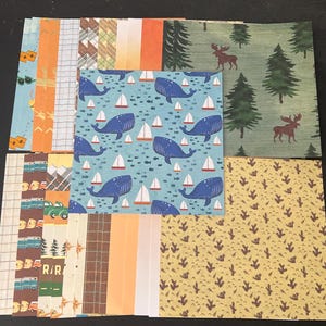 Set mit 34 6-Zoll-Quadraten Verschiedene Thema Lot Papier Karton Mischung aus Texturen und Gewichten 02222T
