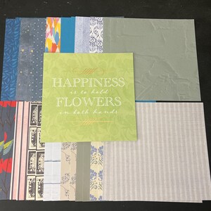 Set mit 34 6-Zoll-Quadraten Verschiedene Thema Lot Papier Karton Mischung aus Texturen und Gewichten 0203Q