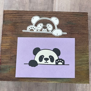 Spähender Panda Stanzschablone Neu