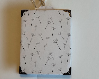 Dandelion Accordion Journal with tucks tags and pockets. Decorated. Inspirational quotes