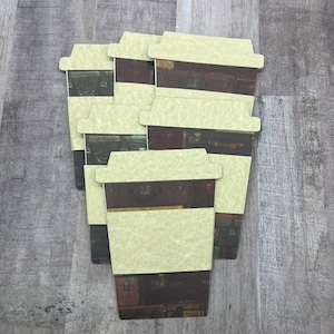 Vintage Luggage Coffee Cup Gift Card Holder