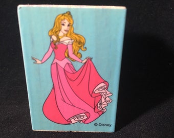 Aurora Sleeping Beauty Rubber Stamp Disney Used