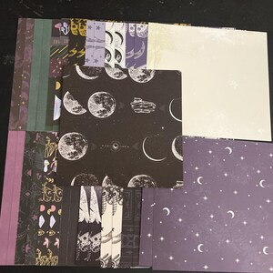 Conjunto de 34 quadrados de 6" Diversos Tema Lote Papel Cartão Mistura de texturas e pesos 0309F