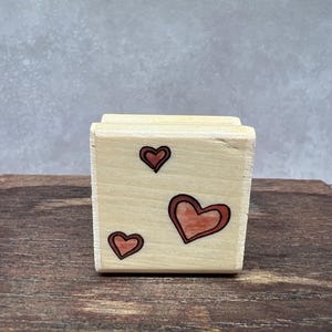 Sello de goma usado Tres corazones pequeños Ver fotos Sellos de goma Uptown