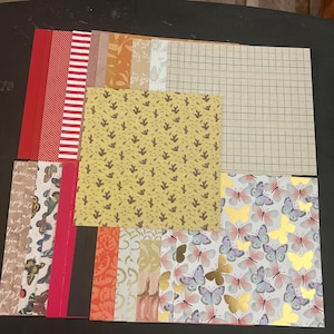 Conjunto de 34 quadrados de 6" Tema diverso Lote Papel Cartão Mistura de texturas e pesos 0322H