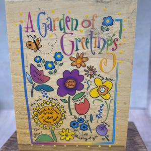 Un jardín de saludos USADO Sello de goma Ver fotos Inkadinkado