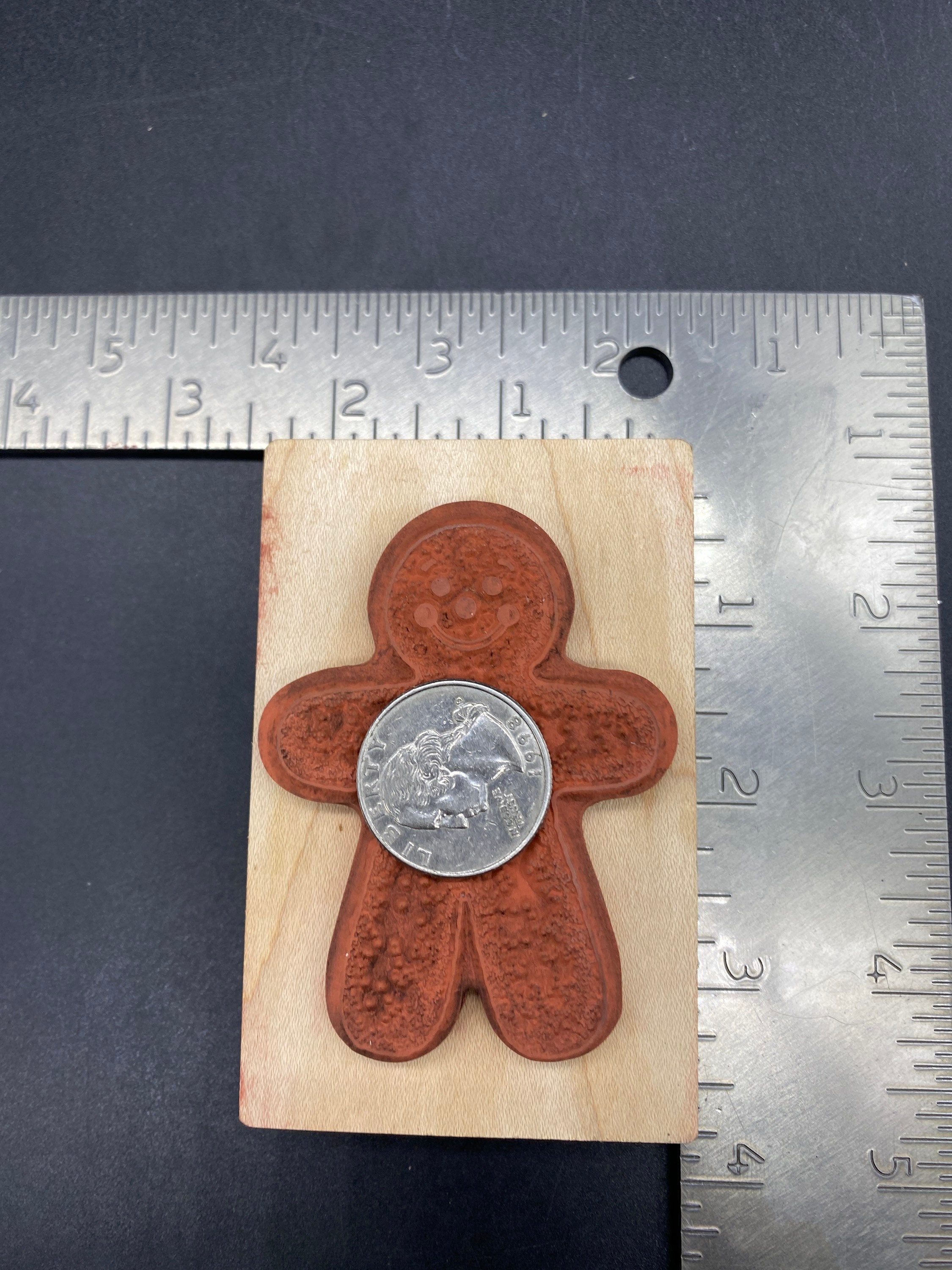 Gingerbread Man Cookie Used Rubber Stamp Look At All Photos Etsy