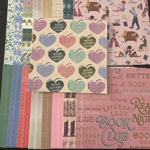 Set mit 34 6-Zoll-Quadraten Verschiedene Thema Lot Papier Karton Mischung aus Texturen und Gewichten 0322T