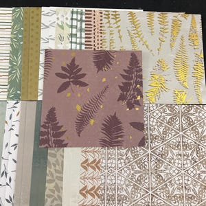 Set mit 34 6-Zoll-Quadraten Verschiedene Thema Lot Papier Karton Mischung aus Texturen und Gewichten 0319P