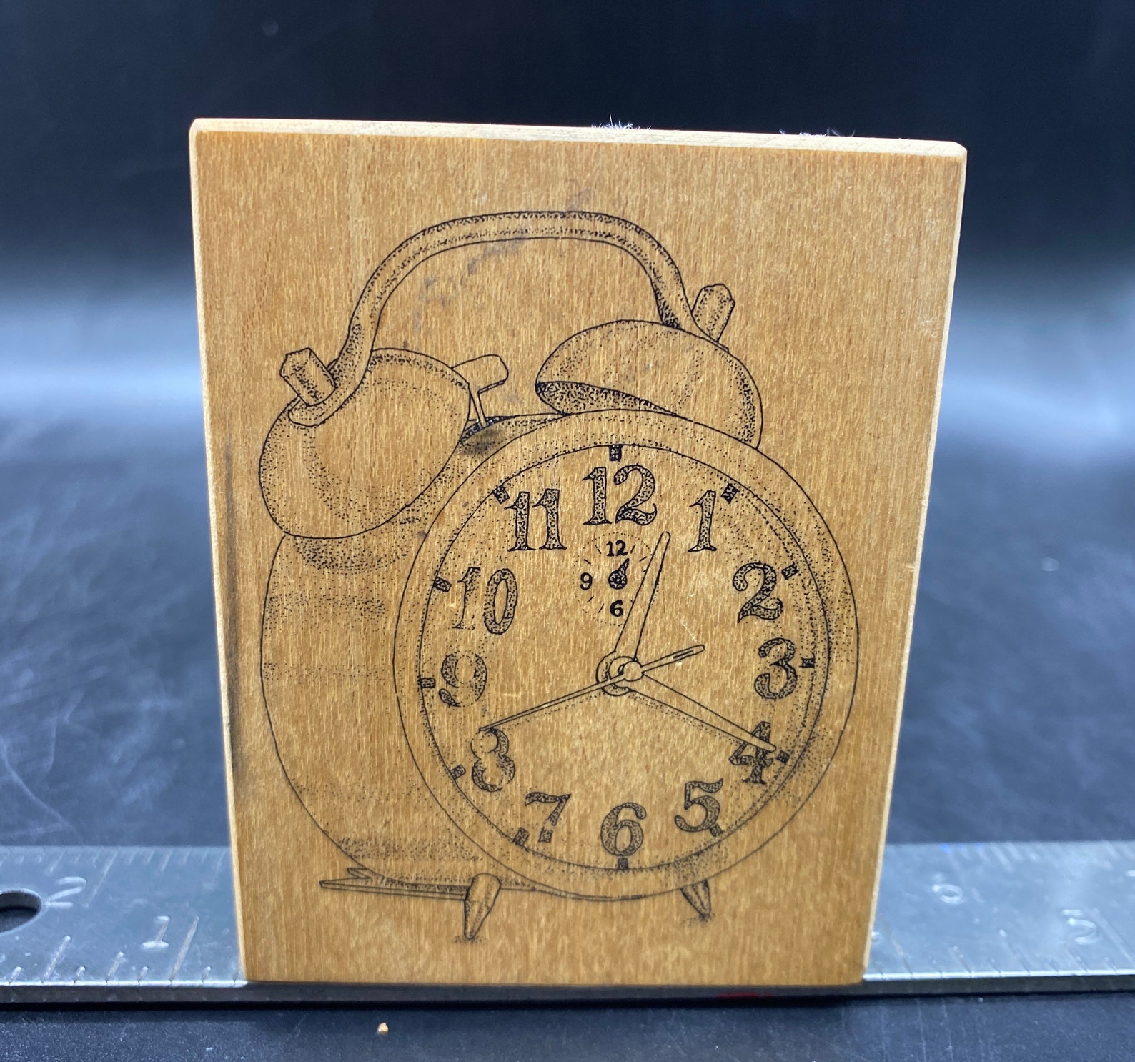 Alarm Clock Rubber Stamp Used View all Photos Etsy
