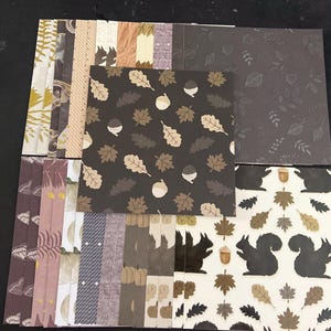 Set mit 34 6-Zoll-Quadraten Verschiedene Thema Lot Papier Karton Mischung aus Texturen und Gewichten 0319T