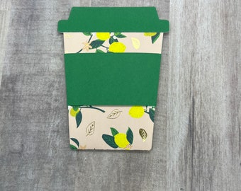 Lemon Coffee Cup Gift Card Holder