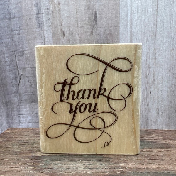 Elegant Thank You Used Rubber Stamp View All Photos Rubber Stampede A859E