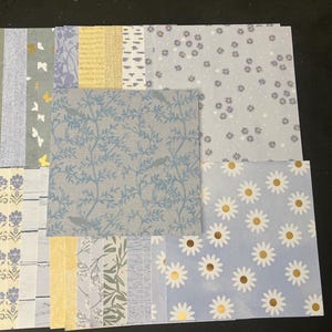 Set mit 34 6-Zoll-Quadraten Verschiedene Thema Lot Papier Karton Mischung aus Texturen und Gewichten 0203N
