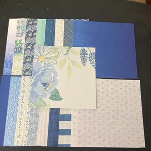 Set mit 34 6-Zoll-Quadraten Verschiedene Thema Lot Papier Karton Mischung aus Texturen und Gewichten 0203L