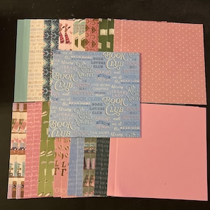 Satz von 34 6 "Quadraten Buch Lot Papier Karton Mischung aus Texturen und Gewichten 0208L