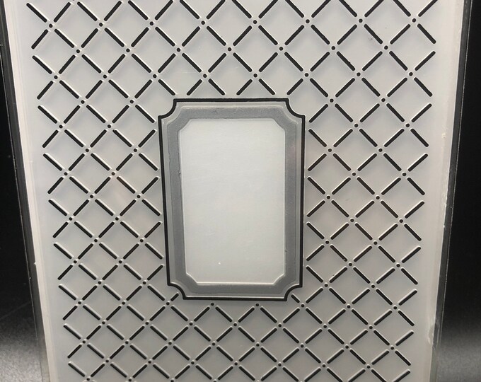 Trellis Monogram Die Cut Recollections Embossing Folder Etsy