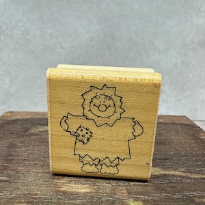 Lion Trick or Treater USED Rubber Stamp View All Photos