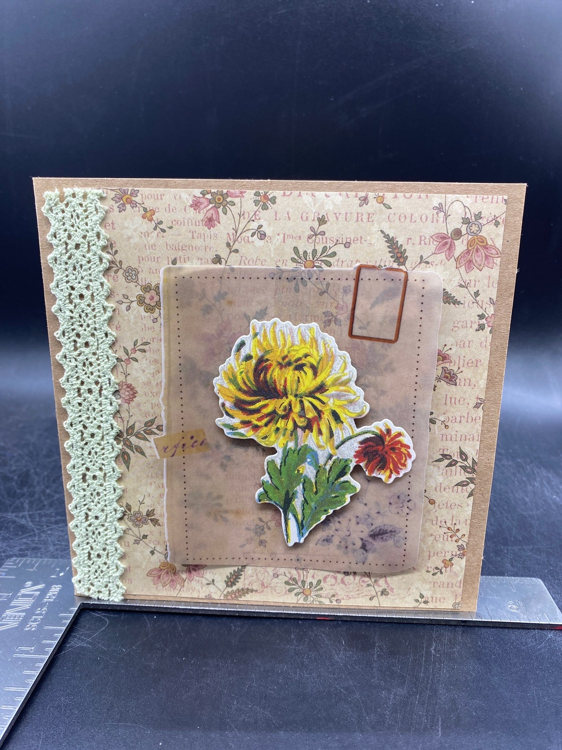 Floral Chic 55 quadratische Karte leer innen | Etsy