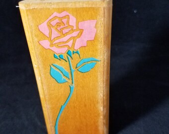 Long Stemmed Rose Rubber Stamp Disney Used
