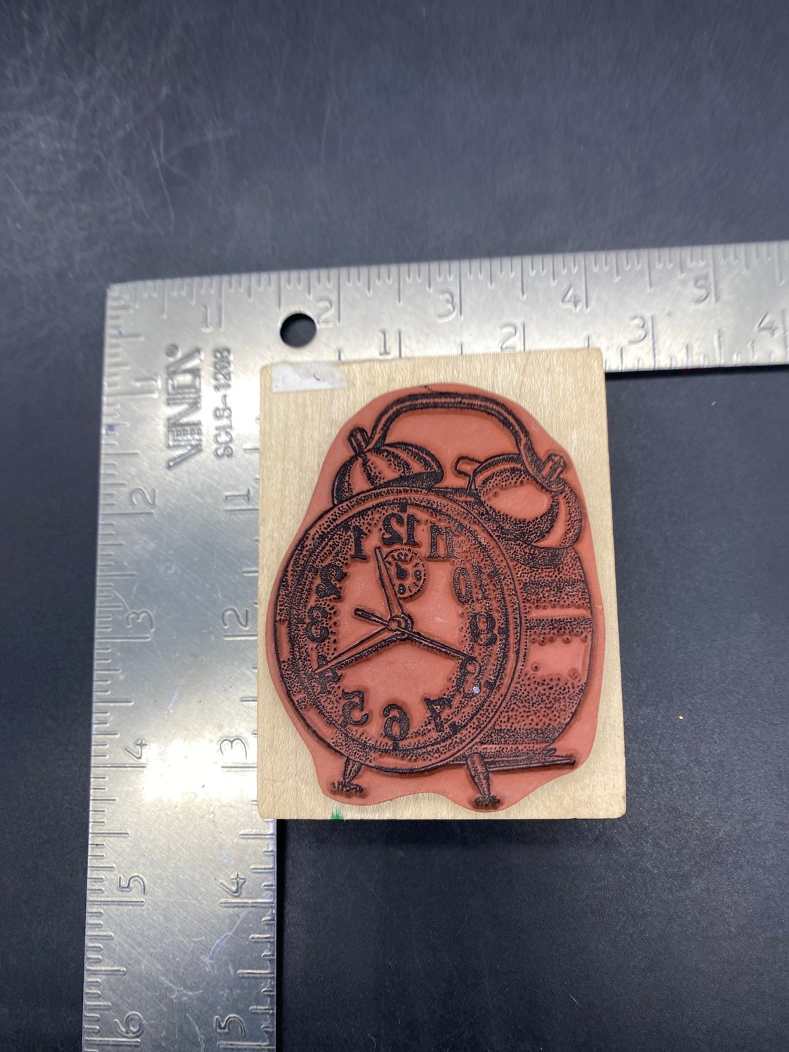 Alarm Clock Rubber Stamp Used View all Photos Etsy