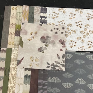 Set mit 34 6-Zoll-Quadraten Verschiedene Thema Lot Papier Karton Mischung aus Texturen und Gewichten 0319B
