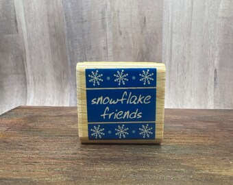 Snowflake Friends Rubber Stamp Used View All Photos