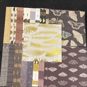 Set mit 34 6-Zoll-Quadraten Verschiedene Thema Lot Papier Karton Mischung aus Texturen und Gewichten 0319S