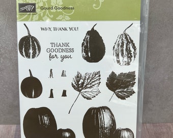 Gourd Goodness Juego de sellos adhesivos USADOS Ver todas las fotos Stampin Up