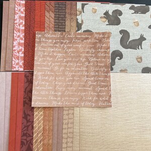 Satz von 34 6 "-Quadraten Herbst Verschiedenes Thema Lot Papier Karton Mischung aus Texturen und Gewichten 0306B