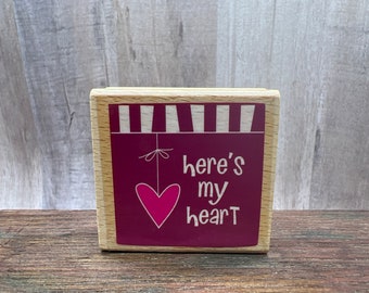Here’s my heart Rubber Stamp - Used- View All Photos