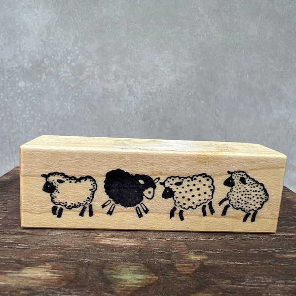 Sheep Border  Used Rubber Stamp View all of the photos PSX C 575