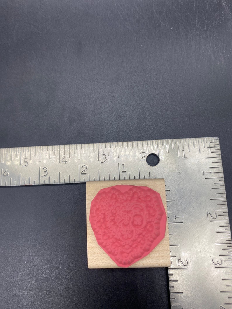 Heart Doily Used Rubber Stamp View All Photos